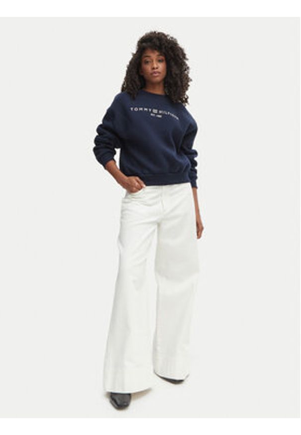 TOMMY HILFIGER - Tommy Hilfiger Bluza WW0WW47831 Granatowy Regular Fit. Kolor: niebieski. Materiał: bawełna