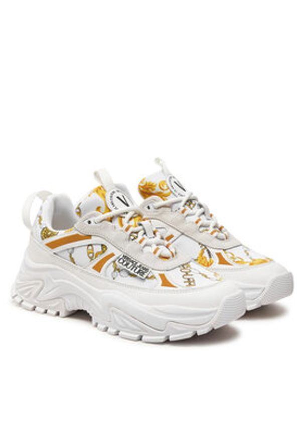 Versace Jeans Couture Sneakersy 77VA3SVG ZP321 Biały. Kolor: biały. Materiał: skóra