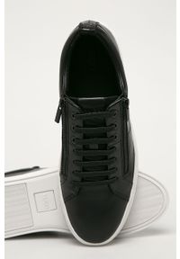 Hugo - Buty skórzane. Nosek buta: okrągły. Zapięcie: sznurówki. Kolor: czarny. Materiał: skóra. Szerokość cholewki: normalna #3