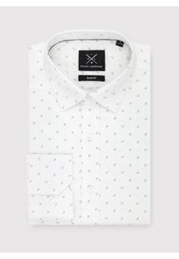 PAKO LORENTE – Biała koszula z długimi rękawami w mikrowzór P24SF-1X-023-B-S -Pako Lorente. Okazja: na co dzień. Kolor: biały. Materiał: jeans, elastan. Długość rękawa: długi rękaw. Długość: długie. Styl: casual #7