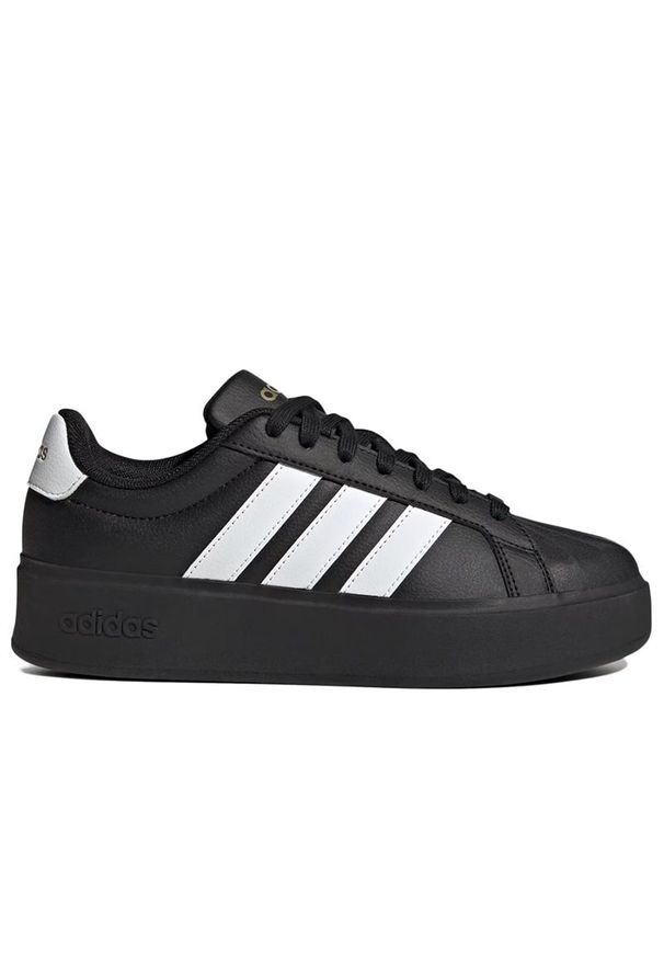 Adidas - Buty damskie adidas Sportswear Streettalk Bold KJ3855 - czarne. Zapięcie: pasek. Kolor: czarny. Materiał: syntetyk, guma, skóra. Szerokość cholewki: normalna. Wzór: aplikacja