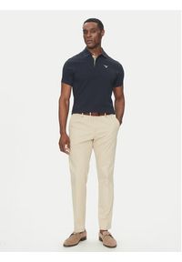 Barbour Polo Tartan MML0012NY31 Granatowy Tailored Fit. Typ kołnierza: polo. Kolor: niebieski. Materiał: bawełna