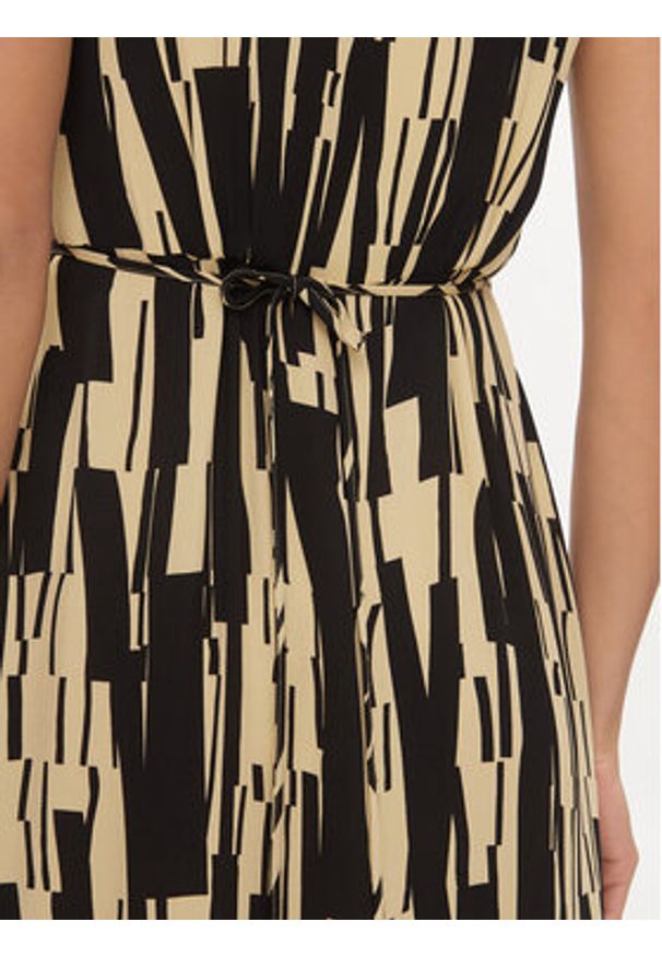 DKNY Sukienka letnia D2A4B384 Czarny Regular Fit. Kolor: czarny. Materiał: wiskoza. Sezon: lato