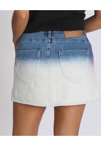 ONETEASPOON - Spódnica Dip Dye Vanguard. Kolor: biały. Materiał: jeans, bawełna. Wzór: aplikacja, nadruk #4