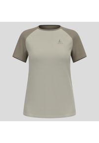 Koszulka do biegania damska Odlo X-Alp Trail T-Shirt Crew Neck S/S. Kolor: beżowy