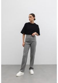 Marsala - Eleganckie WEŁNIANE spodnie w kolorze SZARYM -VEZELAY-XL. Okazja: na co dzień, na spotkanie biznesowe. Kolor: szary. Materiał: wełna. Styl: elegancki