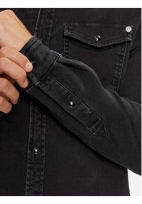 Pepe Jeans Koszula jeansowa PM307490 Czarny Slim Fit. Kolor: czarny. Materiał: bawełna #5