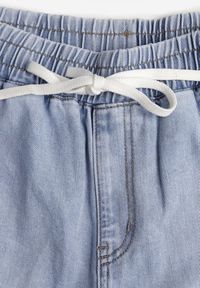 Renee - Niebieskie Szerokie Jeansy z Bawełną i Lyocellem i Wiązanym Sznurkiem Lailai. Okazja: na spacer, na co dzień. Kolor: niebieski. Styl: casual #3