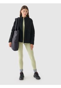 4f - 4F Polar sherpa ze stójką damski - czarny L. Typ kołnierza: kołnierzyk stójkowy. Kolekcja: plus size. Kolor: czarny. Materiał: polar. Długość rękawa: raglanowy rękaw. Sezon: zima. Sport: narciarstwo, turystyka piesza, snowboard, wspinaczka