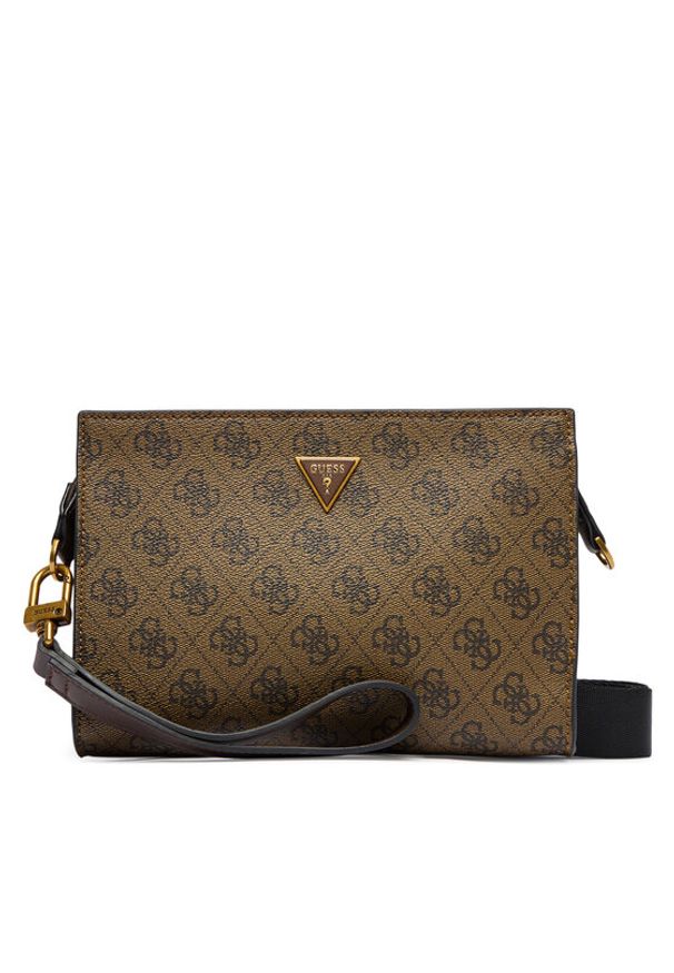 Guess Saszetka HMMILO P6157 Brązowy. Kolor: brązowy. Materiał: skóra