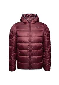 Kurtka uniwersalna dziewczęca Champion Hooded Jacket. Typ kołnierza: kaptur. Kolor: czerwony, wielokolorowy. Materiał: syntetyk. Styl: klasyczny. Sport: turystyka piesza #1
