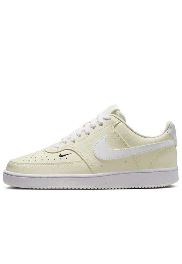 Buty Nike Court Vision Low Next Nature FV9952-100 - beżowe. Zapięcie: sznurówki. Kolor: beżowy. Materiał: materiał, skóra, syntetyk, guma. Szerokość cholewki: normalna. Sezon: lato. Model: Nike Court