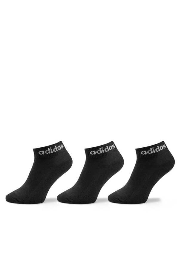 Adidas - adidas Skarpety Niskie Unisex Linear Ankle Socks Cushioned Socks 3 Pairs IC1303 Czarny. Kolor: czarny