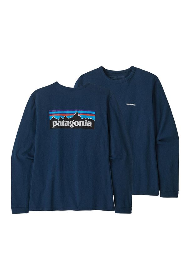 Koszulka trekkingowa damska Patagonia P-6 Logo Responsibili-Tee LS. Kolor: niebieski