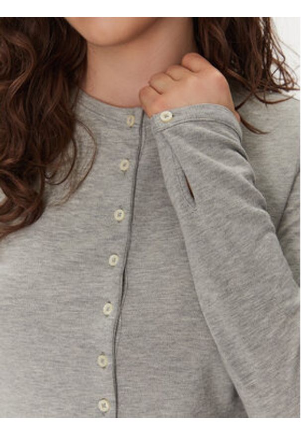 Polo Ralph Lauren Kardigan 211941175001 Szary Slim Fit. Typ kołnierza: polo. Kolor: szary. Materiał: bawełna