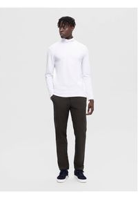 Selected Homme Golf 16081962 Biały Regular Fit. Typ kołnierza: golf. Kolor: biały. Materiał: bawełna #4