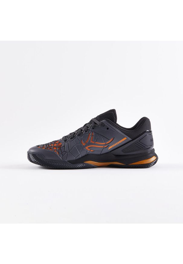 ARTENGO - Buty do tenisa męskie Artengo Strong Pro Clay na korty ziemne. Kolor: wielokolorowy, szary, brązowy. Materiał: mesh, kauczuk. Szerokość cholewki: normalna. Sport: tenis