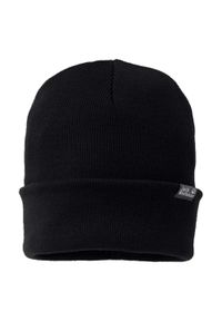 Czapka zimowa Jack Wolfskin Rib. Kolor: czarny. Sezon: zima