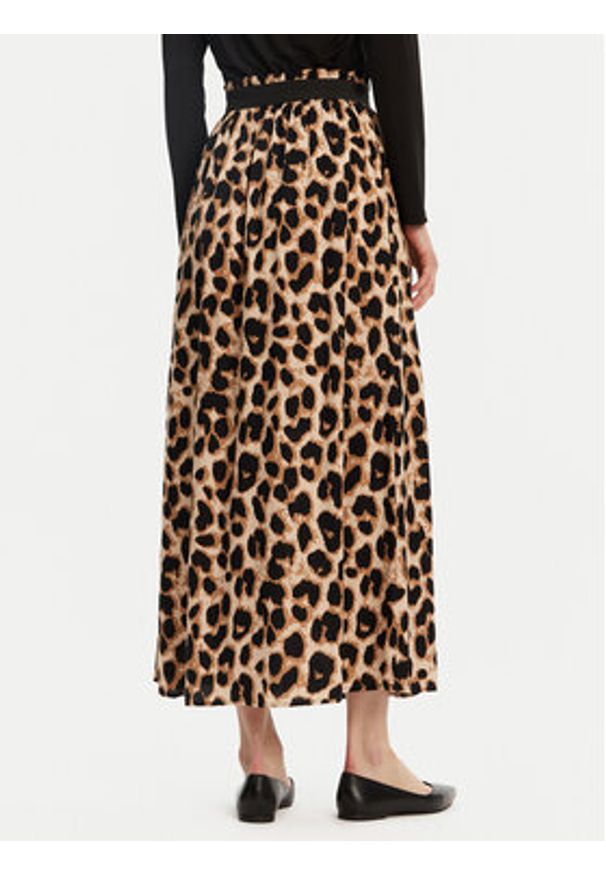 only - ONLY Spódnica plisowana Venedig 15251761 Brązowy Regular Fit. Kolor: brązowy. Materiał: wiskoza