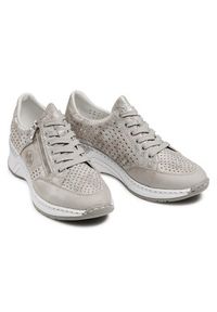 Rieker Sneakersy N4327-80 Srebrny. Kolor: srebrny. Materiał: skóra #7