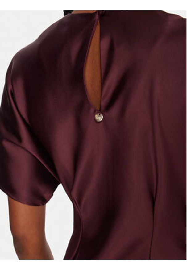 Rinascimento Sukienka koktajlowa CFC0125718003 Bordowy Regular Fit. Kolor: czerwony. Materiał: syntetyk. Styl: wizytowy