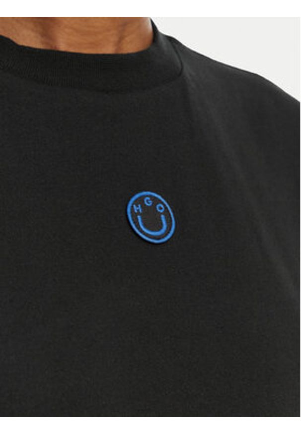 Hugo - HUGO Sukienka codzienna Nalle_B 50540389 Czarny Regular Fit. Okazja: na co dzień. Kolor: czarny. Materiał: bawełna. Typ sukienki: proste. Styl: casual