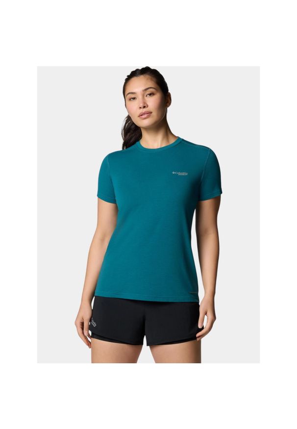 columbia - Koszulka sportowa damska Columbia W Endless Trail Running Tech. Kolor: zielony. Sport: bieganie