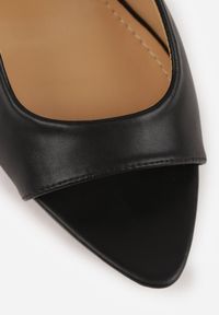Renee - Czarne Sandały Slingback VICES na Szpilce z Odkrytym Noskiem Blooma. Okazja: na co dzień, na ślub cywilny, na wesele. Zapięcie: pasek. Kolor: czarny. Materiał: jeans. Obcas: na szpilce. Styl: casual #7