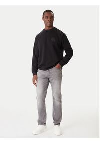 Karl Lagerfeld - KARL LAGERFELD Bluza 705010 554910 Czarny Regular Fit. Typ kołnierza: dekolt w karo. Kolor: czarny. Materiał: bawełna