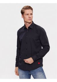 Hugo Koszula Ermo 50500216 Granatowy Slim Fit. Kolor: niebieski. Materiał: bawełna