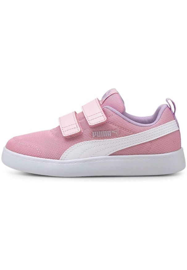 Buty do chodzenia dla dzieci Puma Courtflex V2 Mesh V PS. Kolor: różowy. Materiał: mesh. Sport: turystyka piesza