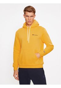 Champion Bluza Hooded Sweatshirt 219208 Żółty Comfort Fit. Kolor: żółty. Materiał: syntetyk, bawełna