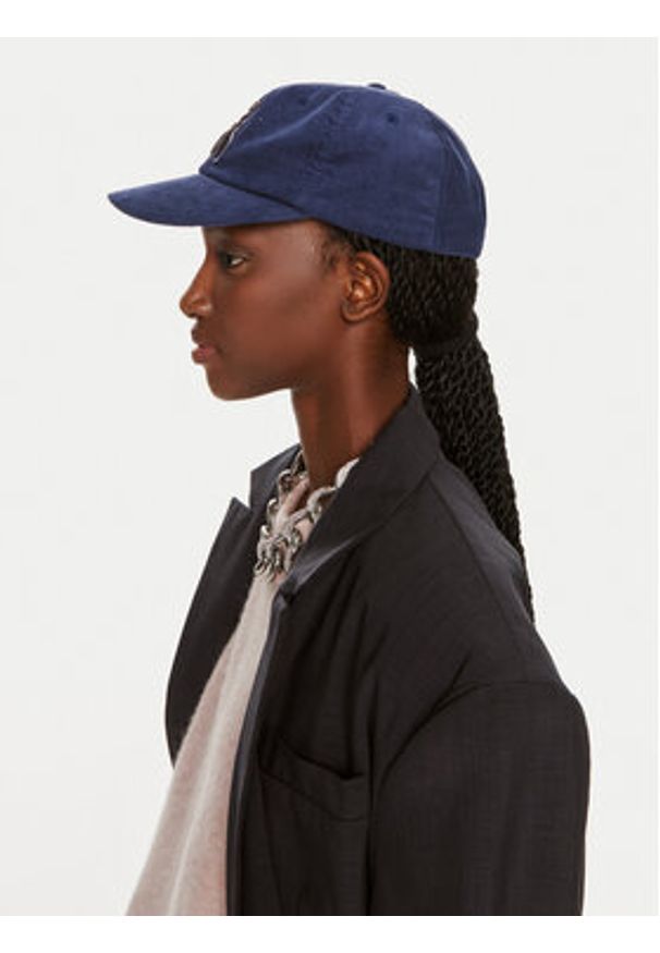 Patrizia Pepe Czapka z daszkiem 8F1651/A476-C108 Granatowy. Kolor: niebieski. Materiał: bawełna