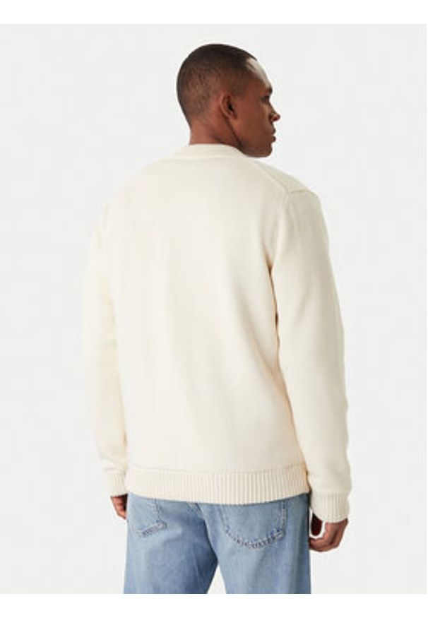 JOOP! Jeans Kardigan Walto 30047659 Écru Modern Fit. Kolor: kremowy. Materiał: bawełna