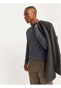 Jack & Jones Golf Basic 12258051 Szary Regular Fit. Typ kołnierza: golf. Kolor: szary. Materiał: bawełna #7