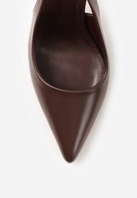 Born2be - Brązowe Sandały na Szpilce z Odkrytą Piętą Brennessa. Okazja: na wesele, na co dzień, na ślub cywilny. Kolor: brązowy. Materiał: jeans. Obcas: na szpilce. Styl: casual, elegancki #2