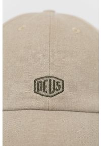 Deus Ex Machina czapka kolor beżowy z aplikacją. Kolor: beżowy. Wzór: aplikacja #2
