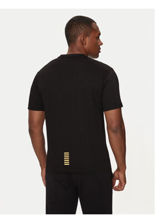 EA7 Emporio Armani T-Shirt 8NPT25 PJVPZ 0208 Czarny Regular Fit. Kolor: czarny. Materiał: bawełna