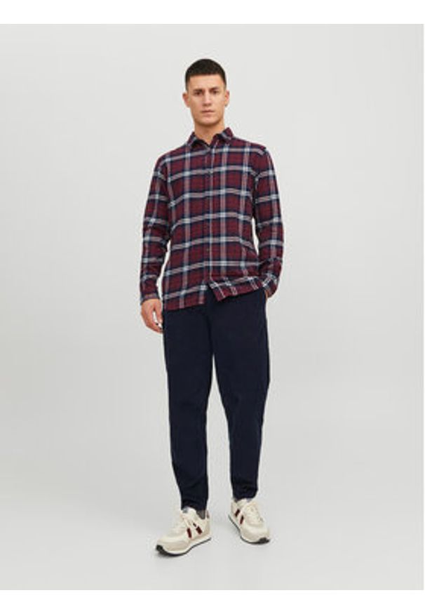 Jack & Jones - Jack&Jones Spodnie materiałowe 12237547 Granatowy Tapered Fit. Kolor: niebieski. Materiał: bawełna