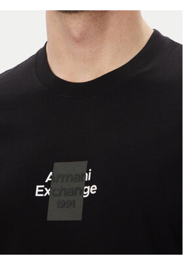 Armani Exchange T-Shirt XM000767 AF12308 UC001 Czarny Regular Fit. Kolor: czarny. Materiał: bawełna