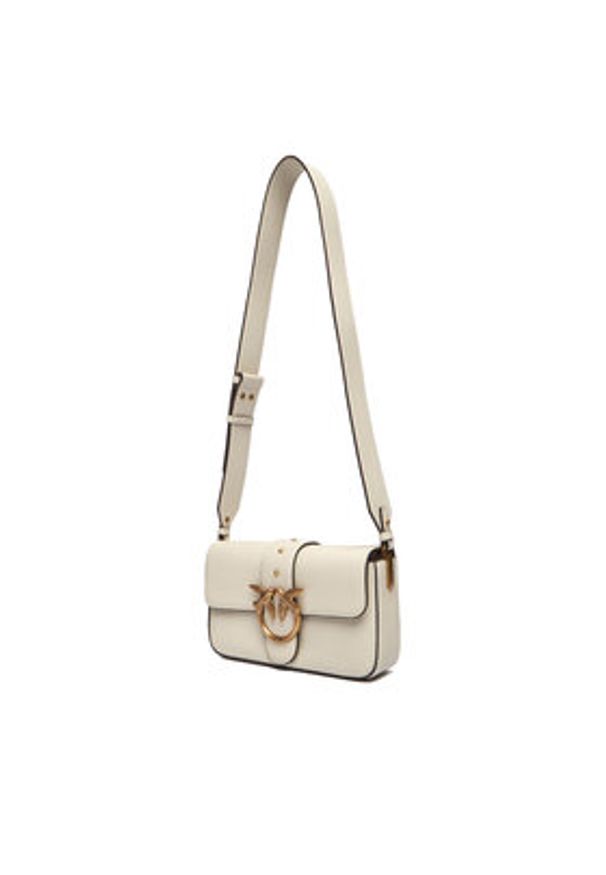Pinko - PINKO Torebka Love One Mini Slouchy Fl Al 25-26 104340 A2OX Écru. Kolor: kremowy. Materiał: skórzane