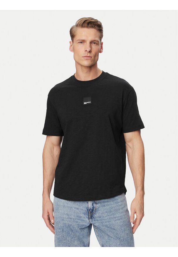 Karl Lagerfeld Jeans T-Shirt B2M17048 Czarny Regular Fit. Kolor: czarny. Materiał: bawełna