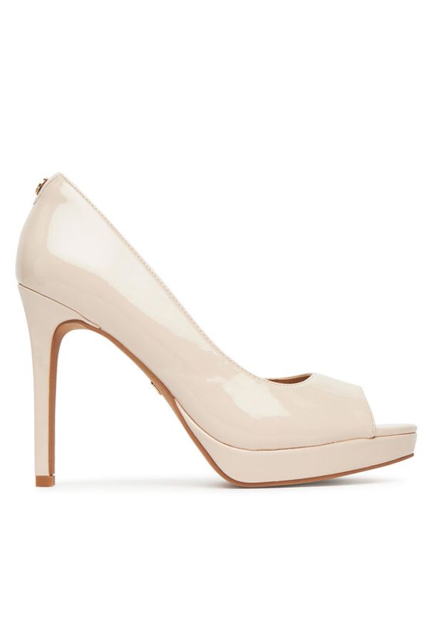 Nine West Sandały WFA2733-1A Beżowy. Kolor: beżowy. Materiał: materiał, syntetyk