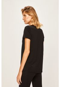 DKNY - Dkny - T-shirt. Okazja: na co dzień. Kolor: czarny. Materiał: dzianina. Wzór: nadruk. Styl: casual