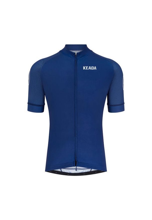KEADA SPORTS - Męska koszulka kolarska z krótkim rękawem – Granatowa. Kolor: niebieski. Długość rękawa: krótki rękaw. Długość: krótkie. Sport: kolarstwo