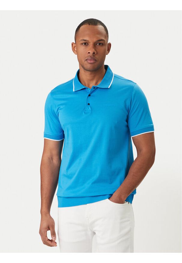 Karl Lagerfeld - KARL LAGERFELD Polo 745080 562200 Niebieski Regular Fit. Typ kołnierza: polo. Kolor: niebieski. Materiał: bawełna