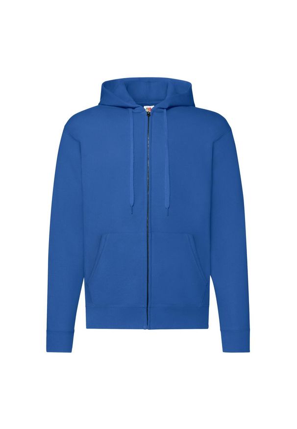 FRUIT OF THE LOOM - Klasyczna Kurtka Z Kapturem Dla Dorosłych Unisex. Typ kołnierza: kaptur. Kolor: niebieski