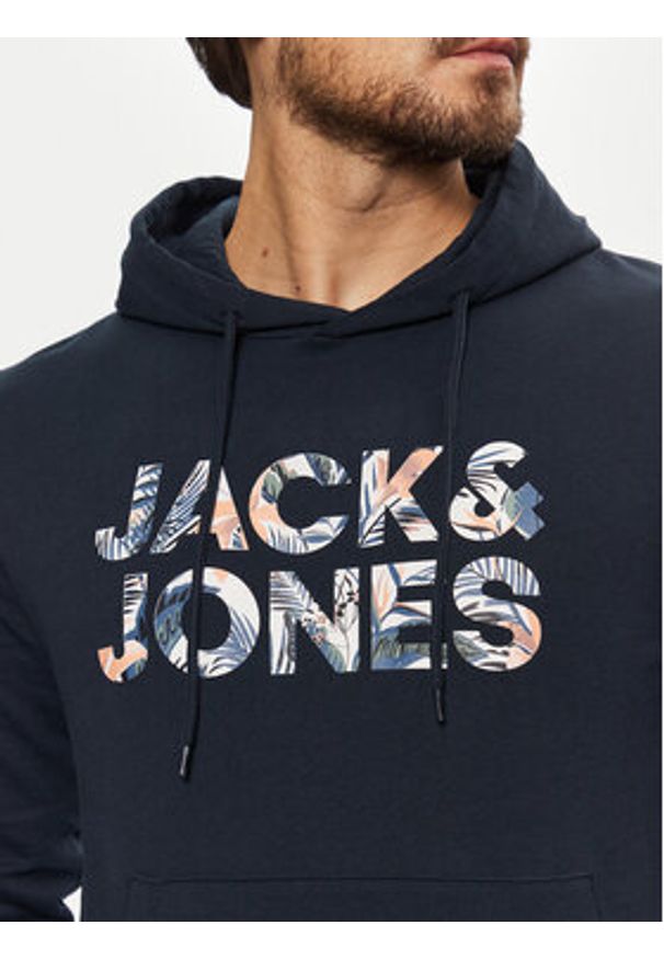 Jack & Jones Bluza Bryan 12268128 Granatowy Relaxed Fit. Kolor: niebieski. Materiał: bawełna