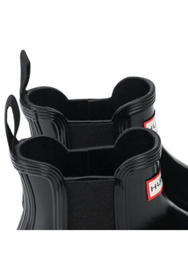 Hunter Kalosze Original Chelsea Gloss WFS2078RGL Czarny. Kolor: czarny. Materiał: kauczuk