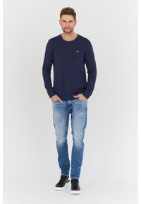 Tommy Jeans - TOMMY JEANS Granatowy męski sweter, Rozmiar L. Kolor: niebieski #4